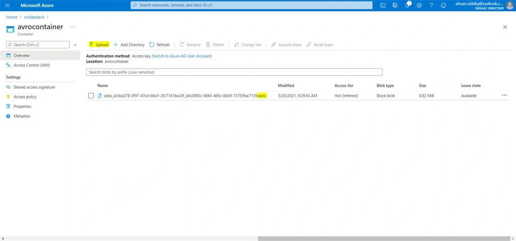 Azure Data Lake Storage Gen2 Reading Avro Files Using .Net Core
