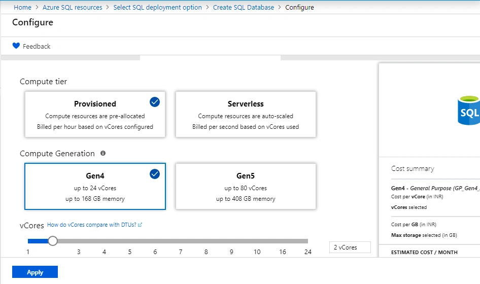 Azure SQL Database In PaaS Model