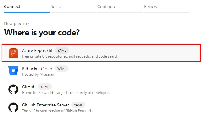 Select Git YAML