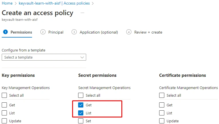 Create access policy