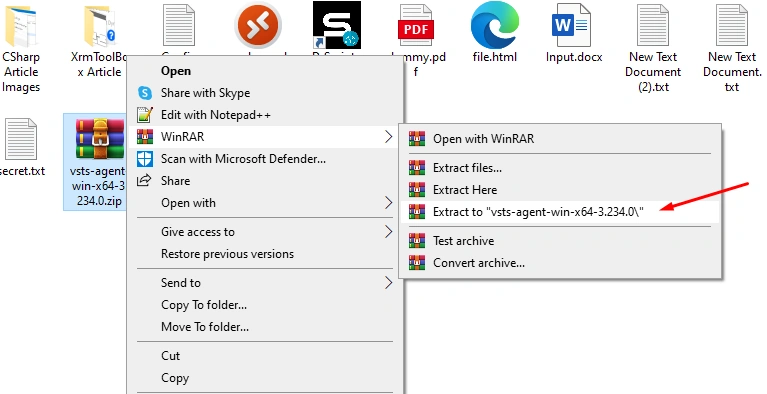 Extract the folder
