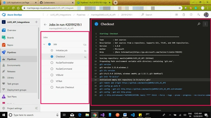 Initialize pipeline
