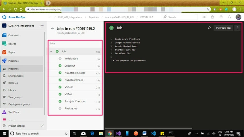 Execution job