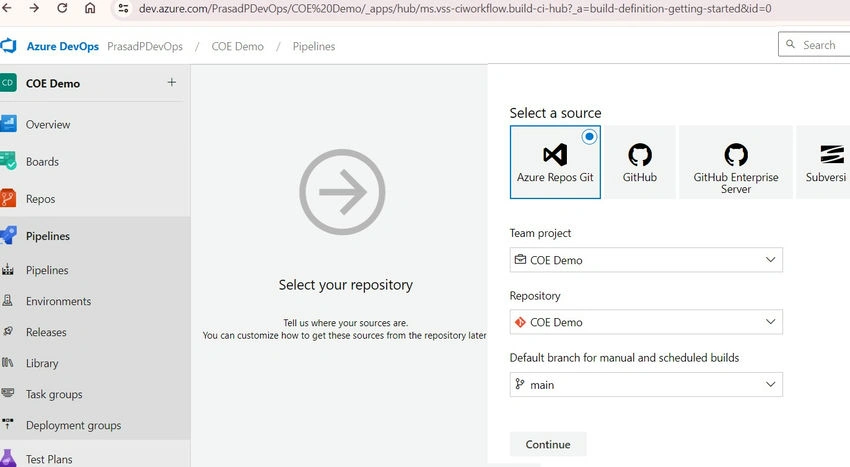 Azure repos git