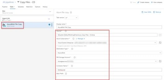 Azure Devops - Copy Files From Git Repository To Azure Storage Account