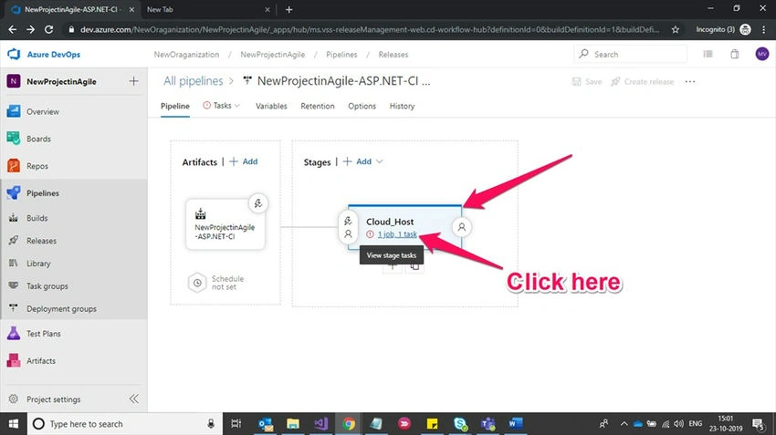 View stage tasks