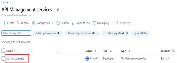 API Management services