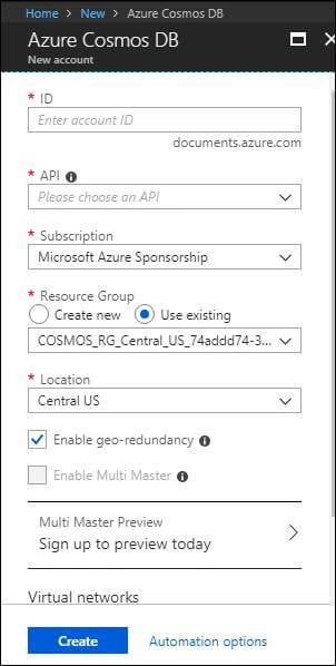 Cosmos DB account