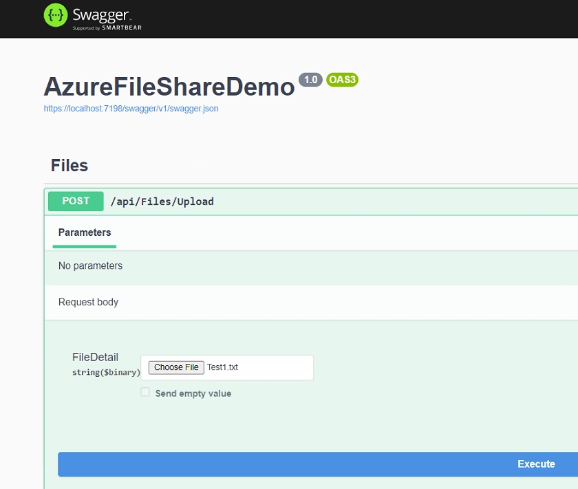 Azure File Share Storage implementation using .NET Core 6 Web API