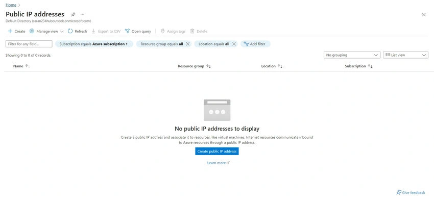 Publish IP address