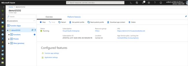 Azure Function App V2 Using C# (.NET Core)