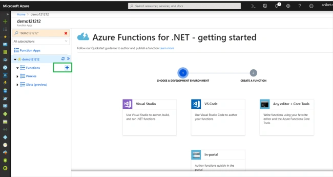 Azure Function App V2 Using C# (.NET Core)