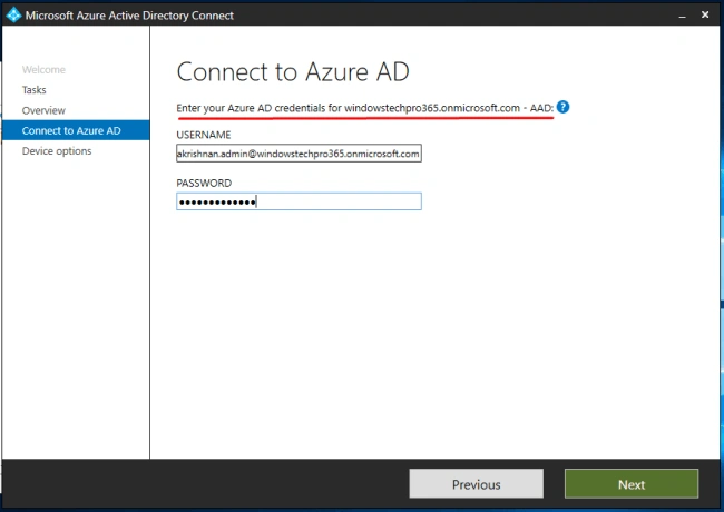 Azure Hybrid Domain Device Configuration Using AADConnect