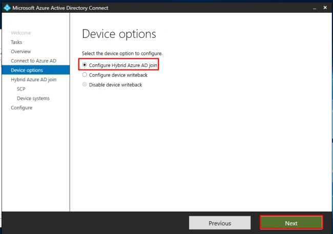 Azure Hybrid Domain Device Configuration Using AADConnect