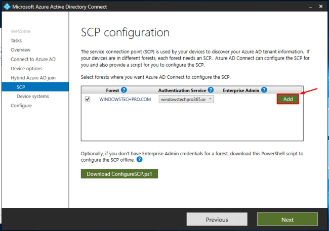 Azure Hybrid Domain Device Configuration Using AADConnect