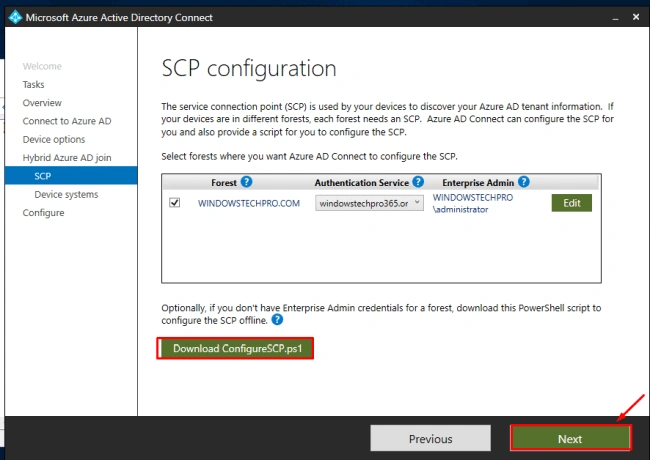 Azure Hybrid Domain Device Configuration Using AADConnect