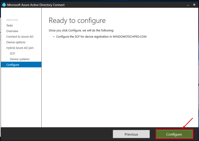 Azure Hybrid Domain Device Configuration Using AADConnect