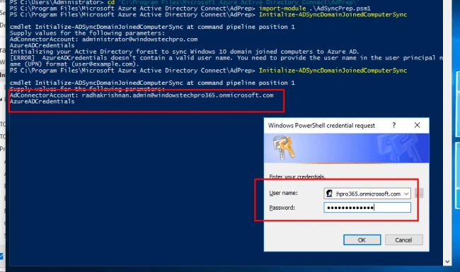 Azure Hybrid Domain Device Configuration Using AADConnect