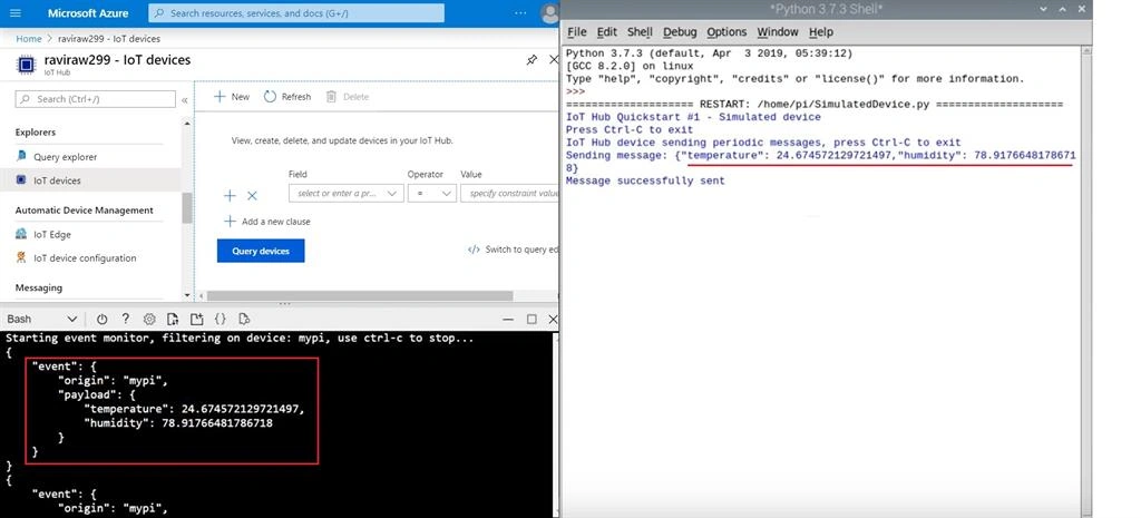 Azure IoT And Raspberry PI - Send Sensor Data To Azure Using Python