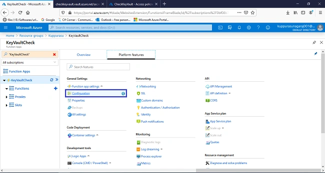 Azure Key Vault For Securing Azure Function Apps