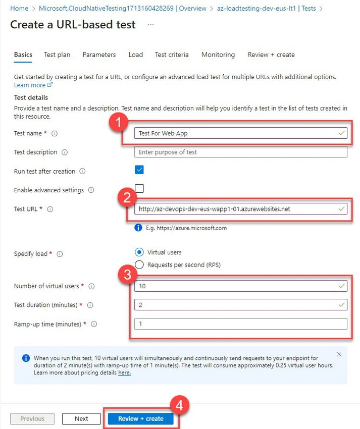 URL-based test 