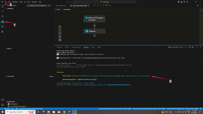 Created a HTTP trigger workflow