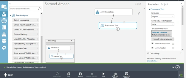 Azure Machine Learning For Sentiment Analysis