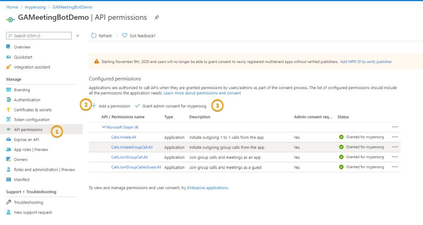 Azure Meeting Bot to Capture Meeting Participants Information