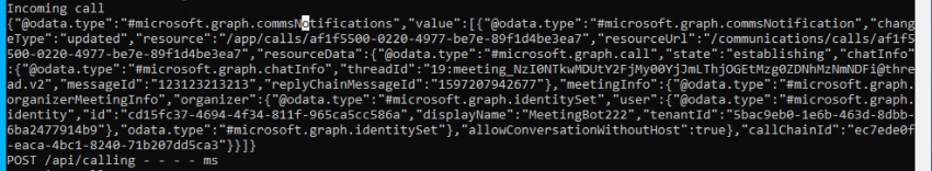 Azure Meeting Bot to Capture Meeting Participants Information