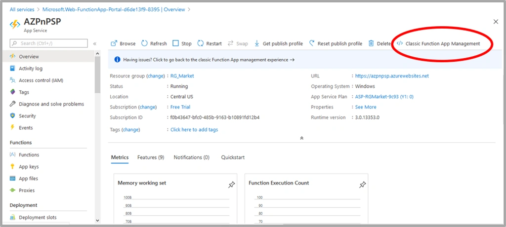 Azure HTTP PowerShell Function App