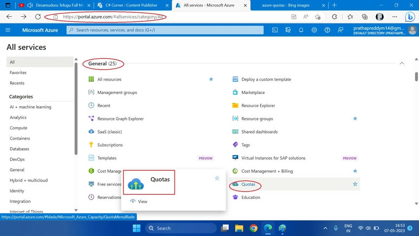 Azure Quotes