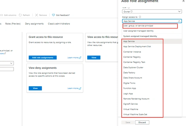 Azure RBAC Role Based Access Control Demonstration With Azure App Service