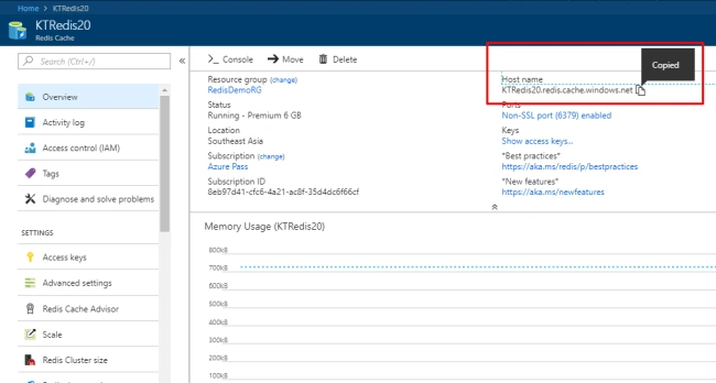 Azure Redis Cache with a Step by Step Demo