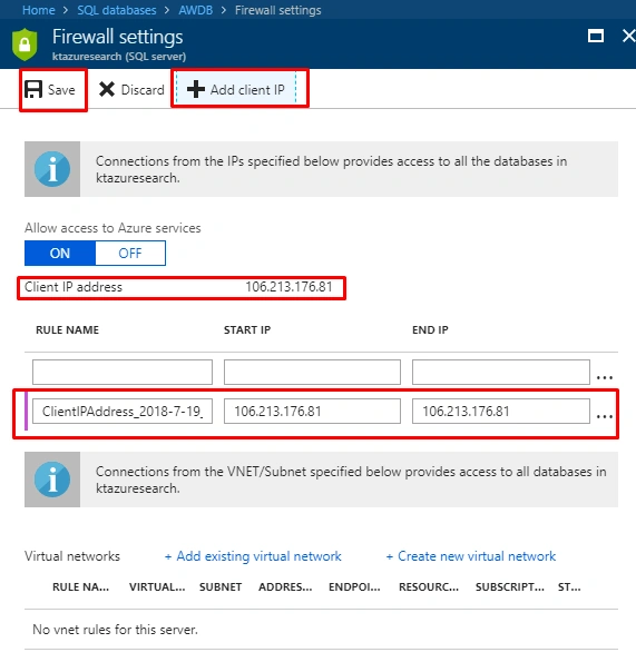 Add Client IP and your IP address