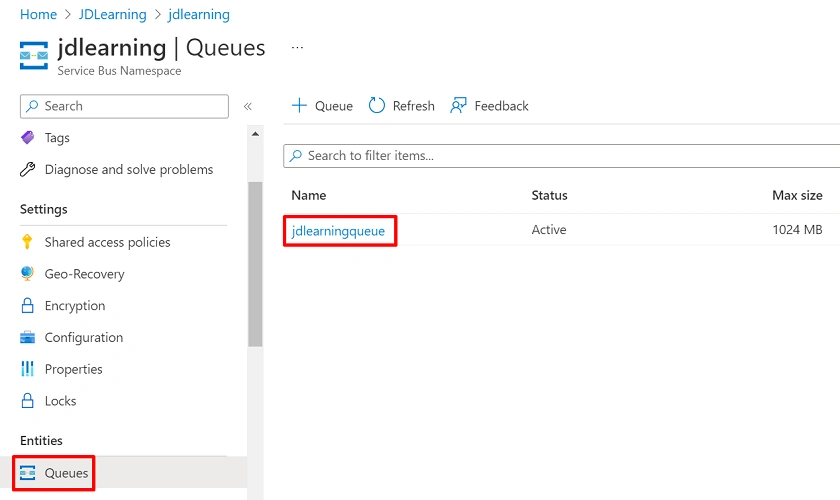 Azure Service Bus implementation using .NET Core 6 and Queue Trigger to fetch messages