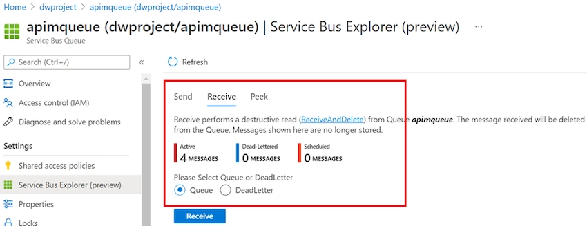 Azure Service Bus through APIM and generating a SAS Token