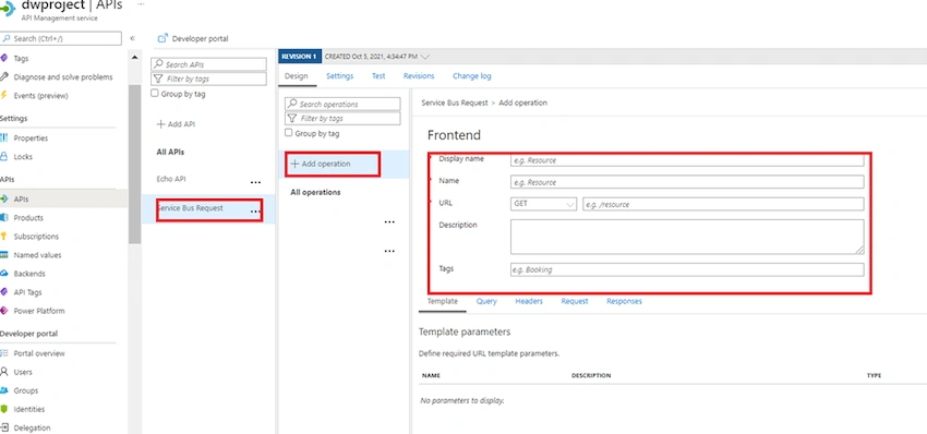 Azure Service Bus through APIM and generating a SAS Token