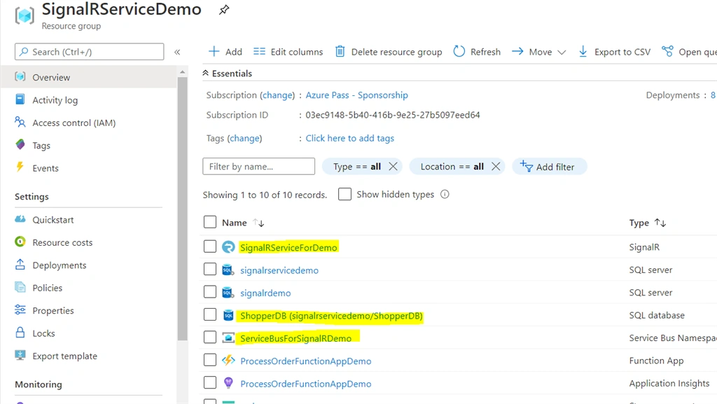 Azure SignalR Service With Azure Functions And Service Bus