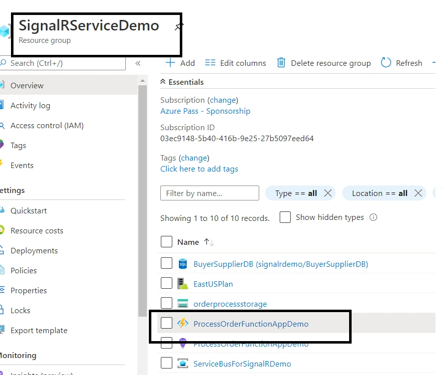 Azure SignalR Service With Azure Functions And Service Bus