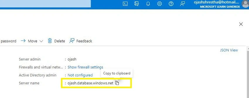 Create a Single Serverless Database in Azure