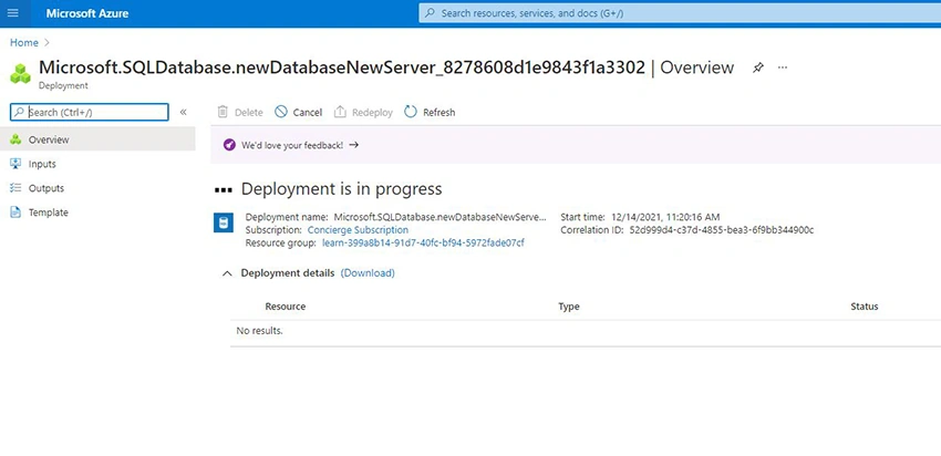 Create a Single Serverless Database in Azure