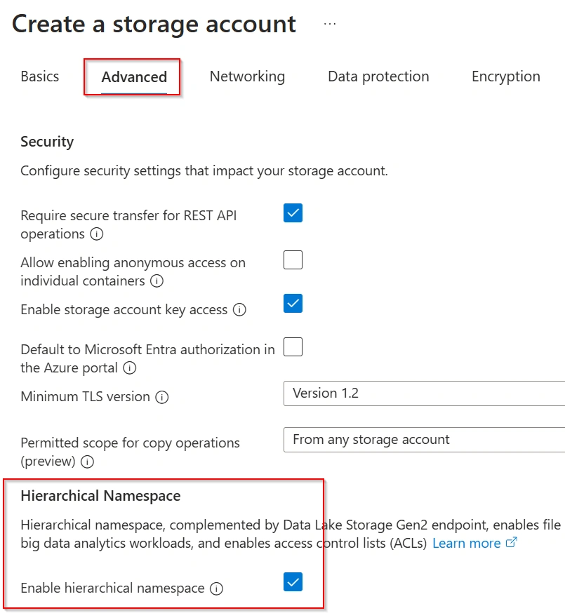Create a storage account