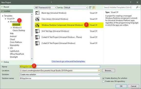 Windows Runtime component 