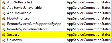 AppServiceConnectionStatus