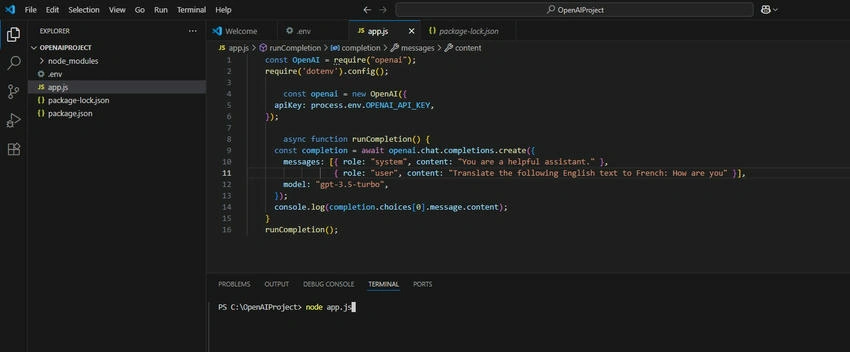 Run the JavaScript