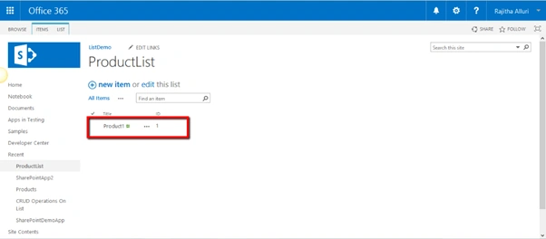 product list