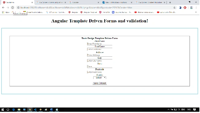 Basic Form Design Using Template Driven Method
