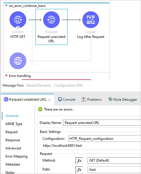 internal error handlers in Mule application