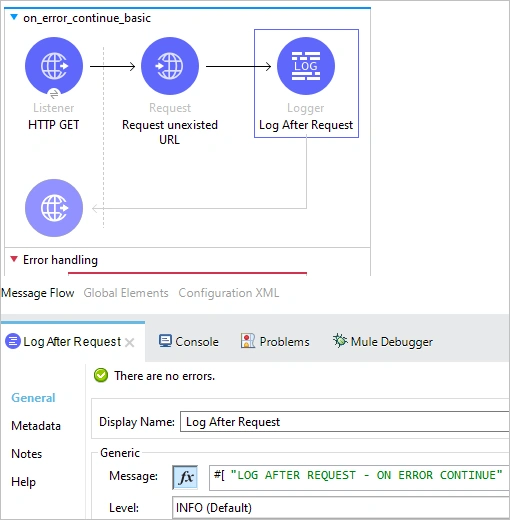 internal error handlers in Mule application