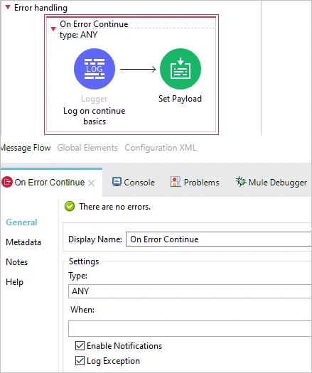 internal error handlers in Mule application